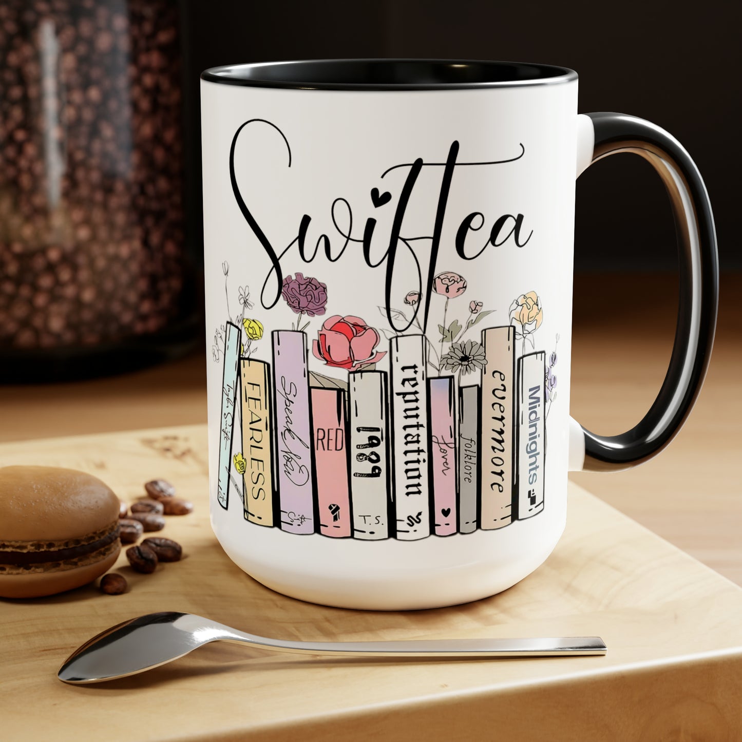 Two-Tone Coffee Mugs, 15oz
