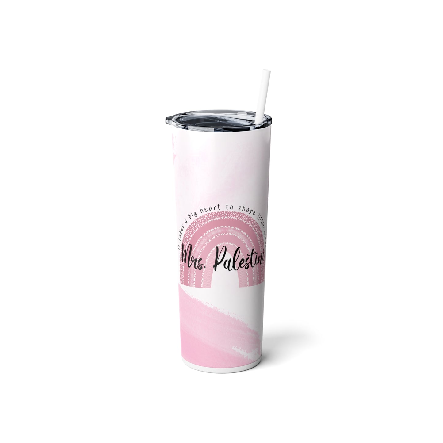 Skinny Steel Tumbler with Straw, 20oz