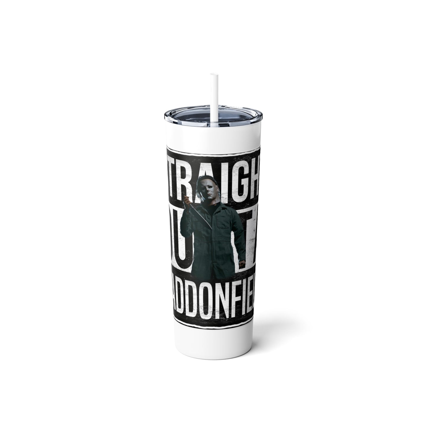 Skinny Steel Tumbler with Straw, 20oz