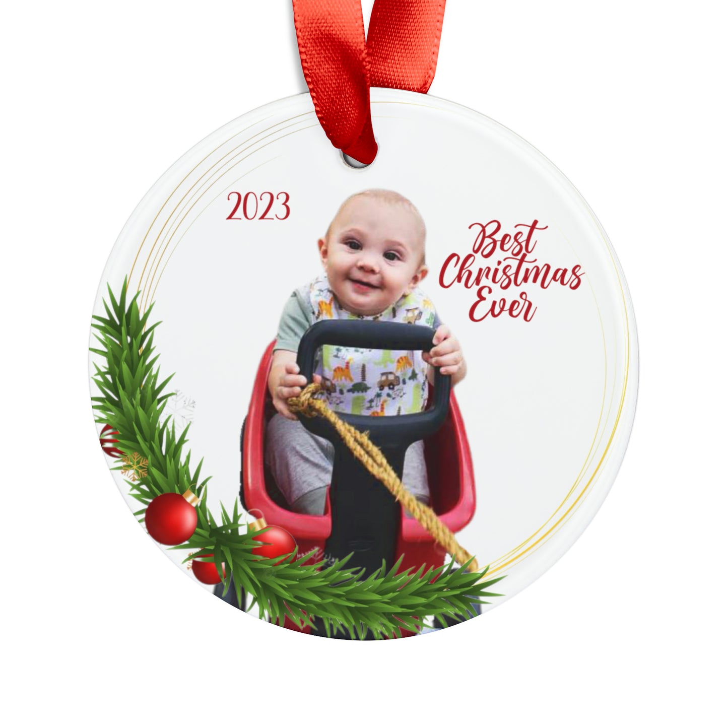 Copy of Acrylic Ornament with Ribbon