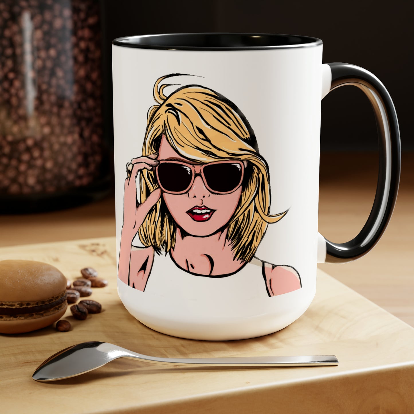 Two-Tone Coffee Mugs, 15oz