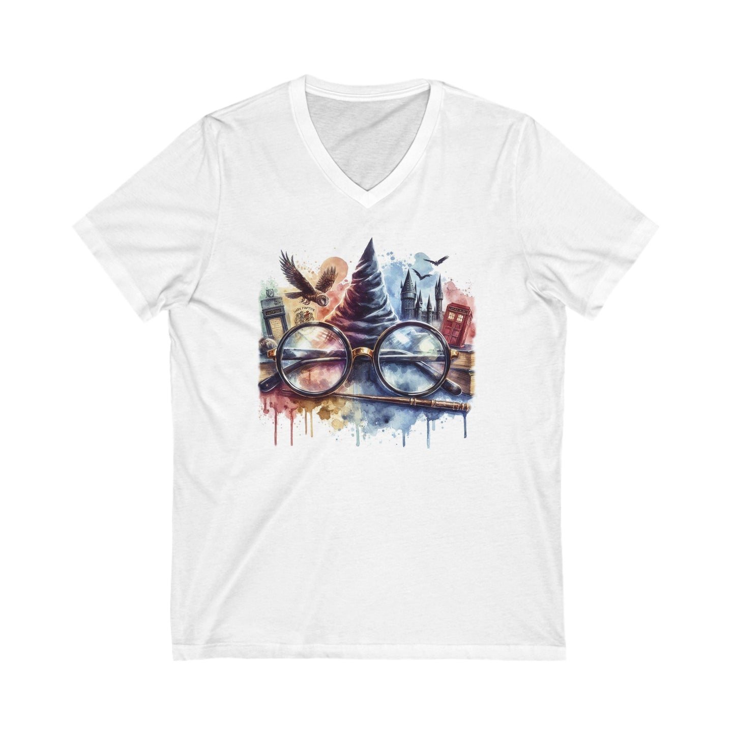 Unisex Jersey Short Sleeve V-Neck Tee