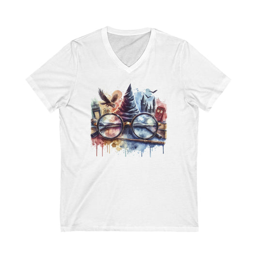 Unisex Jersey Short Sleeve V-Neck Tee