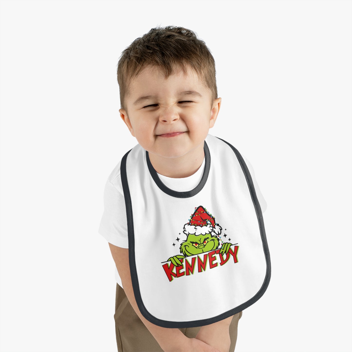 Baby Contrast Trim Jersey Bib