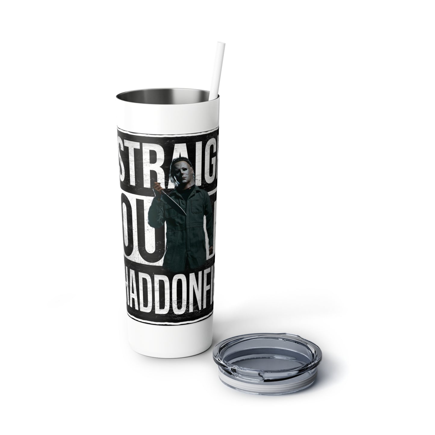 Skinny Steel Tumbler with Straw, 20oz
