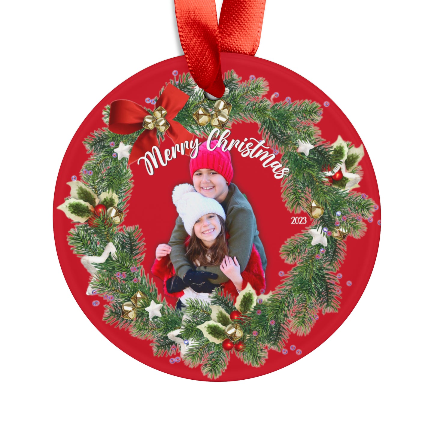 Acrylic Ornament with Ribbon
