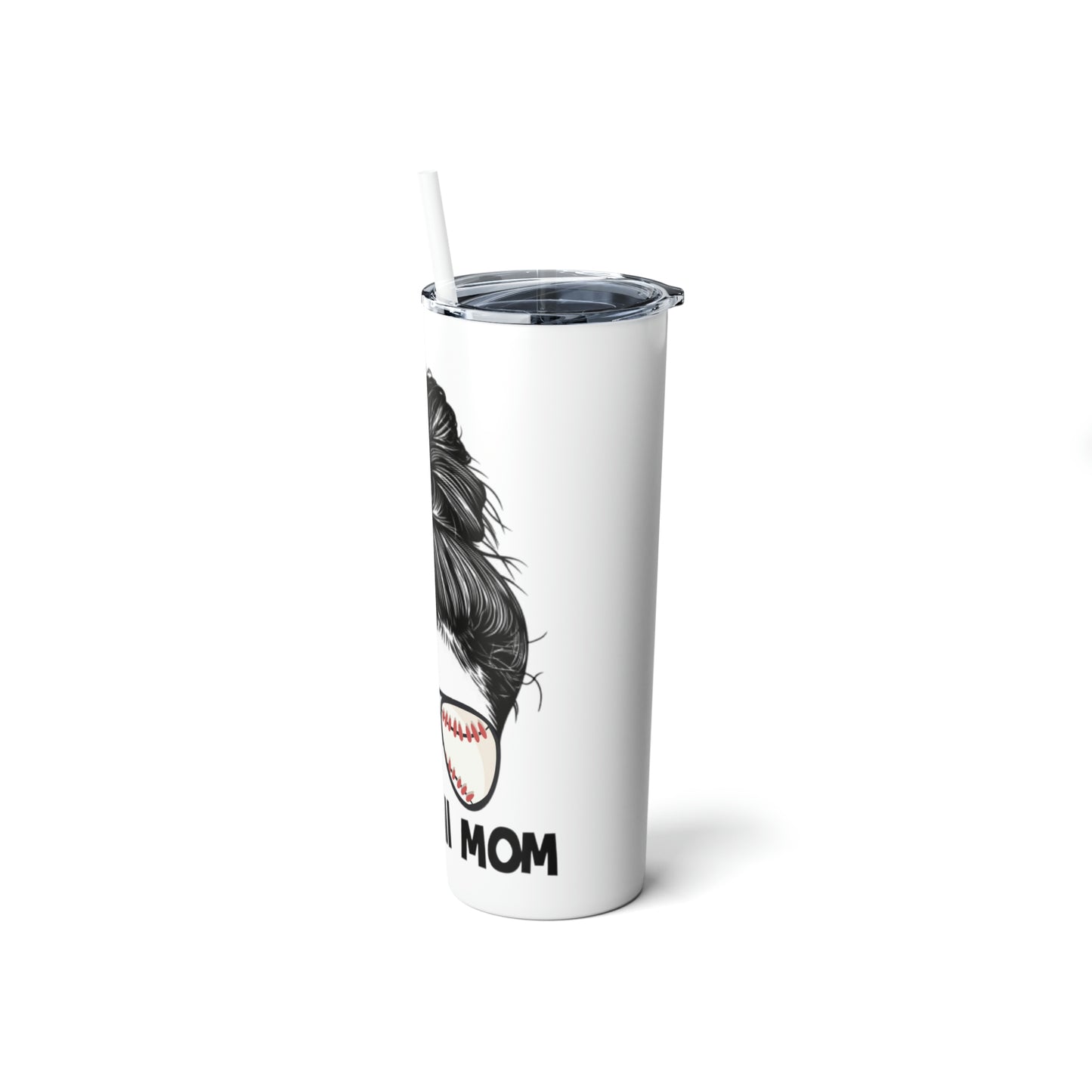Skinny Steel Tumbler with Straw, 20oz