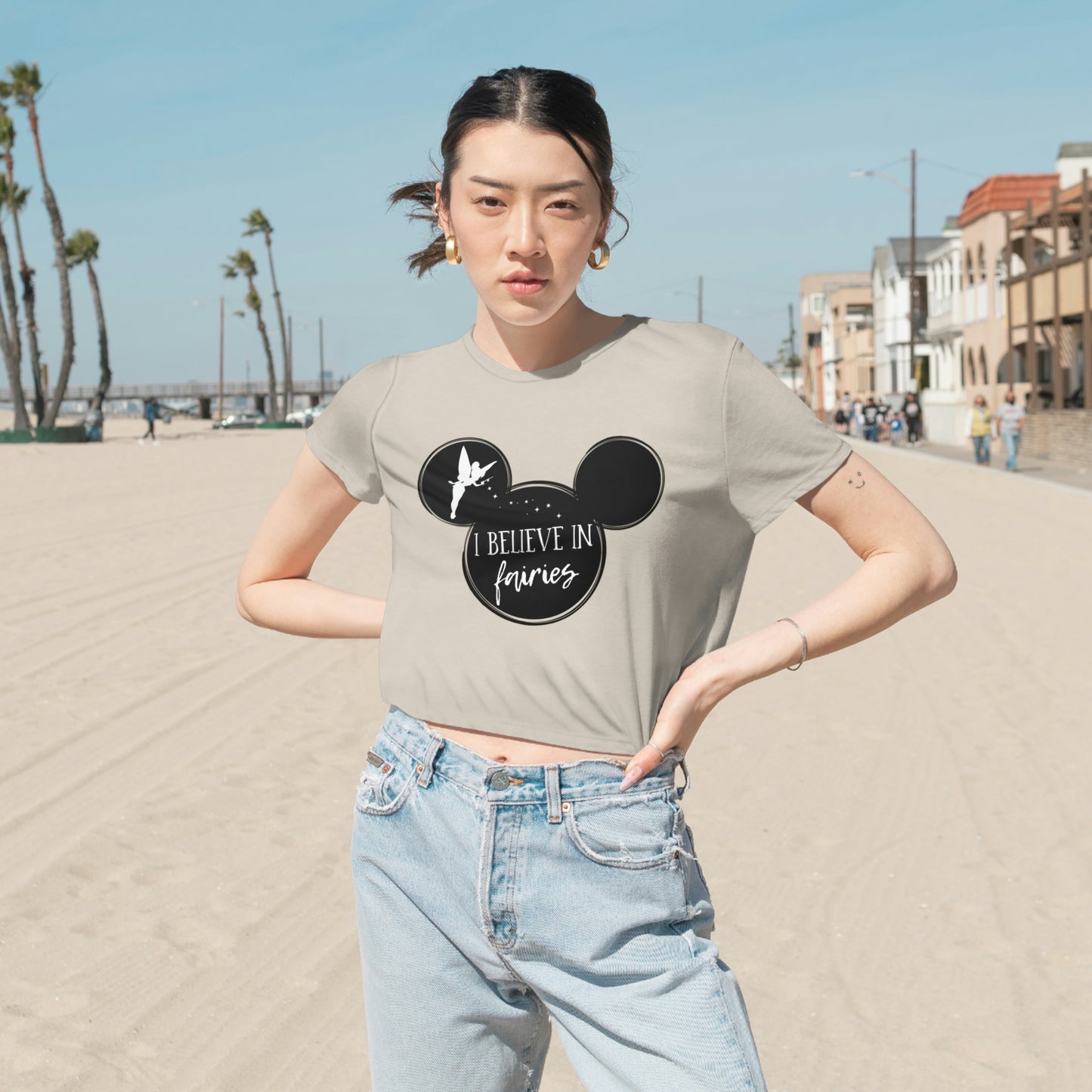 Women's Flowy Cropped Tee
