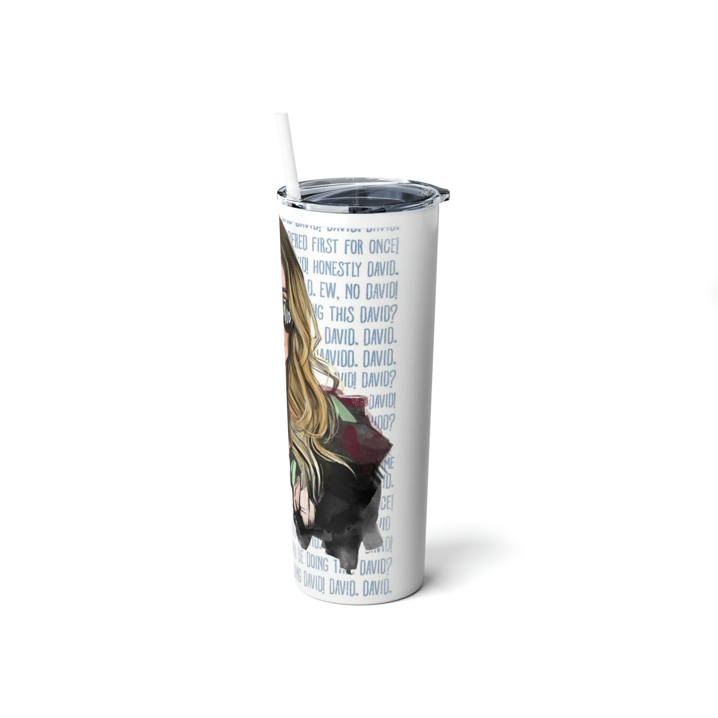 Skinny Steel Tumbler with Straw, 20oz