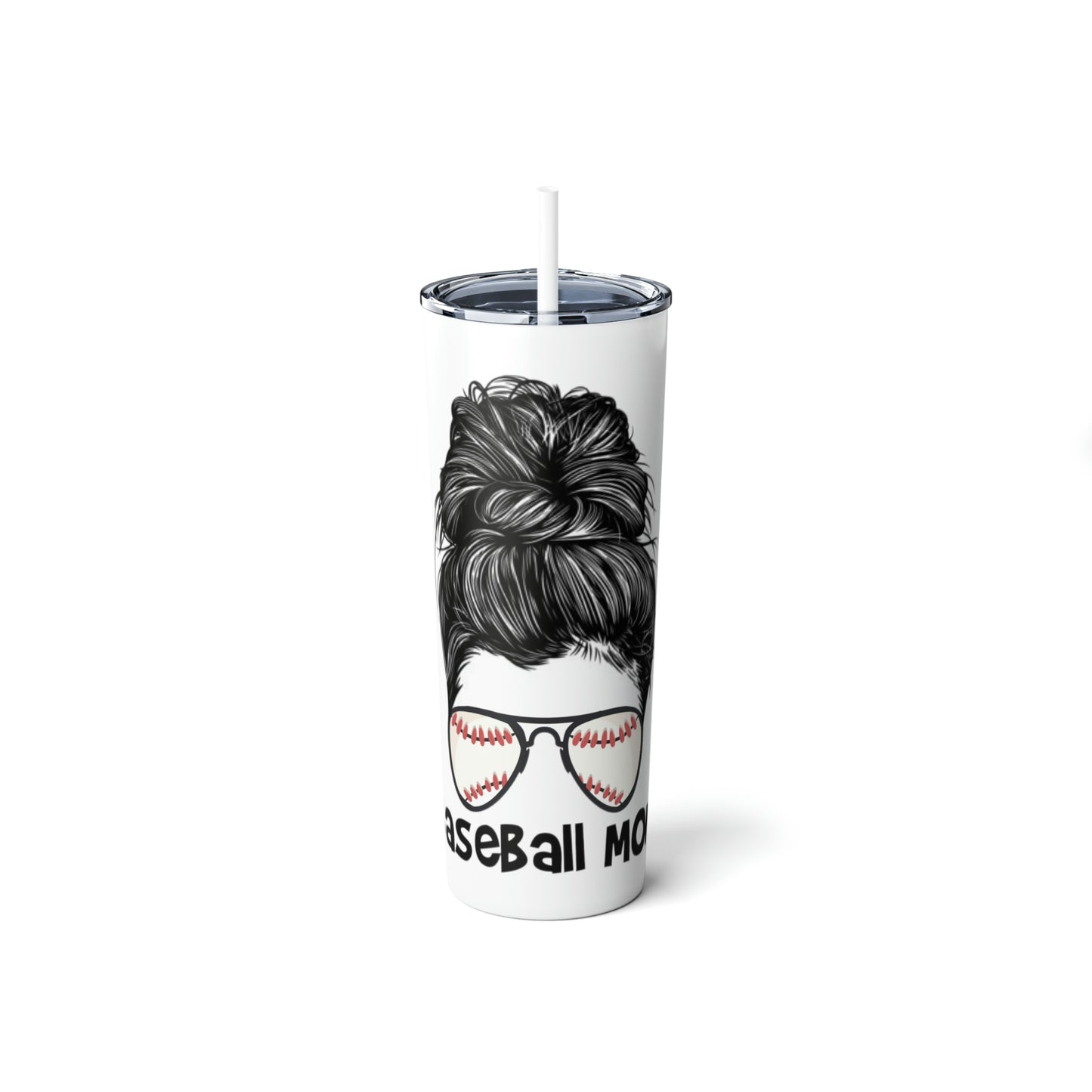 Skinny Steel Tumbler with Straw, 20oz