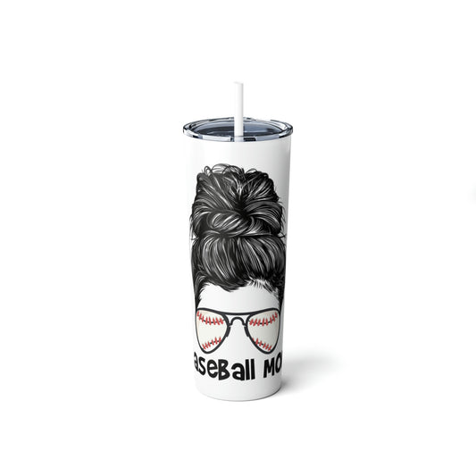 Skinny Steel Tumbler with Straw, 20oz