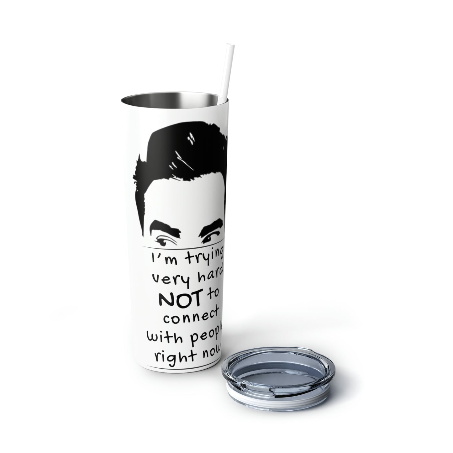 Skinny Steel Tumbler with Straw, 20oz