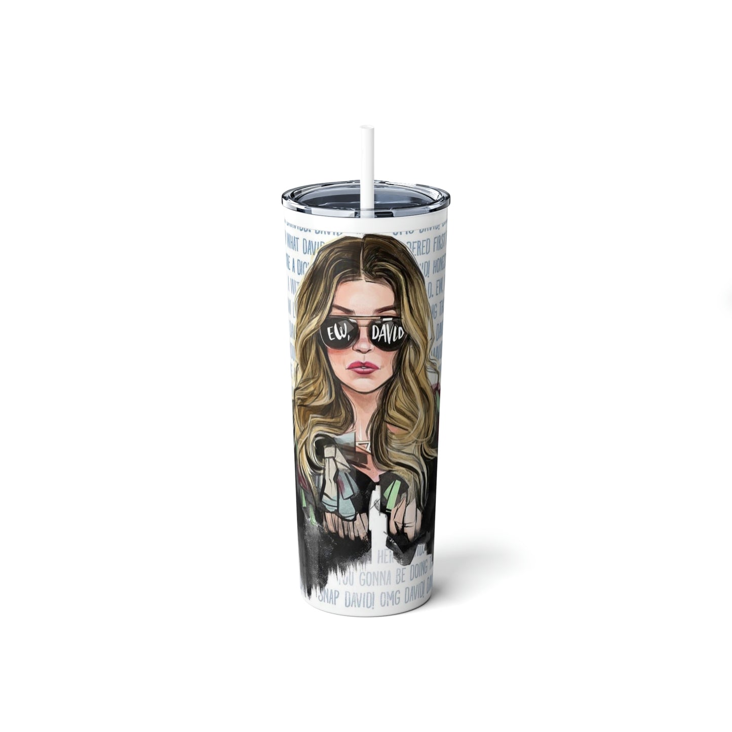 Skinny Steel Tumbler with Straw, 20oz