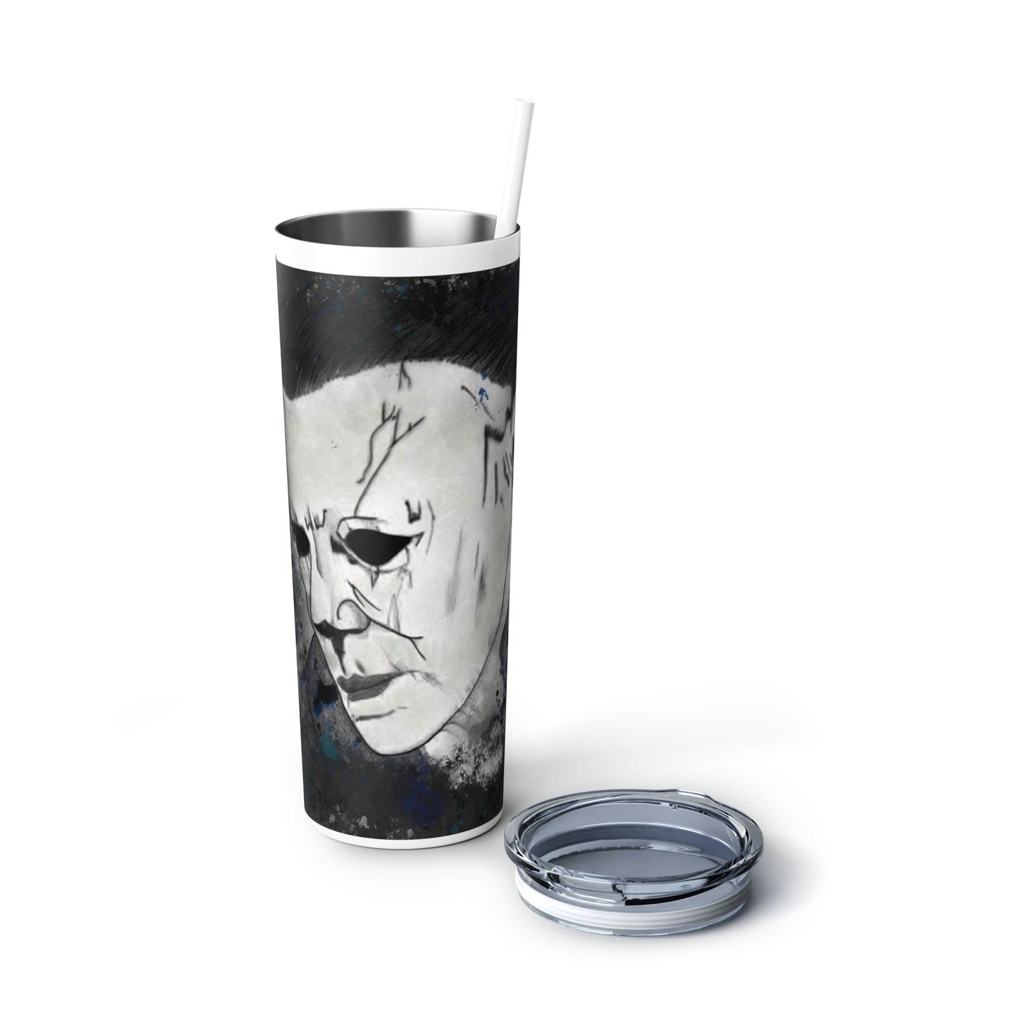 Skinny Steel Tumbler with Straw, 20oz