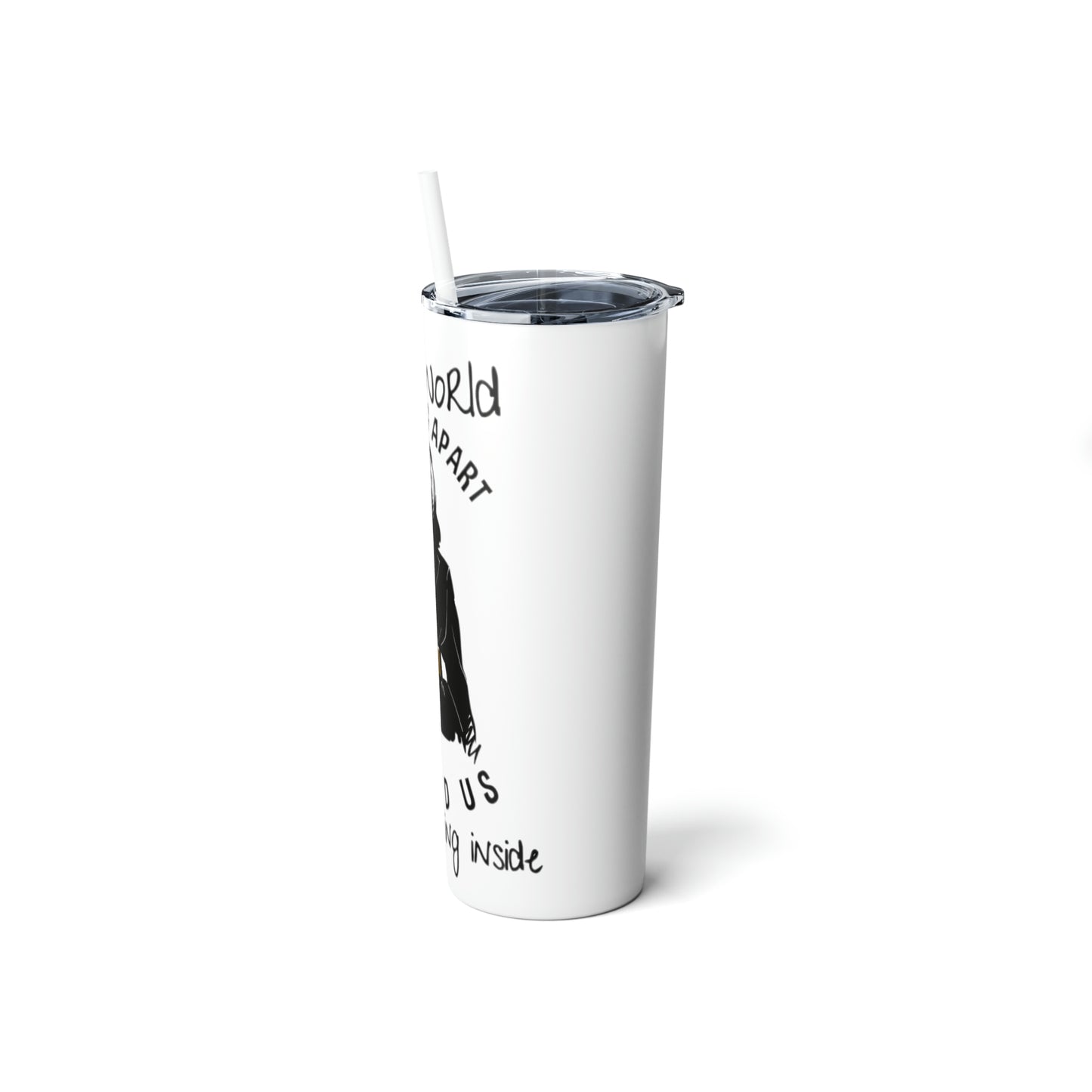 Skinny Steel Tumbler with Straw, 20oz