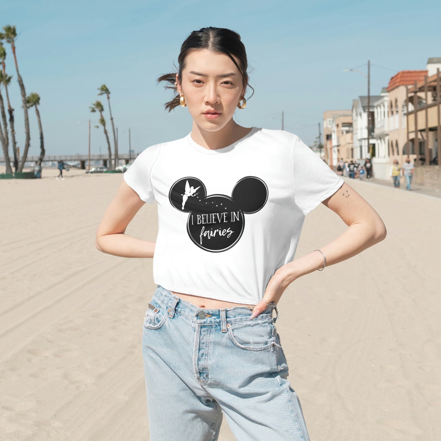 Women's Flowy Cropped Tee