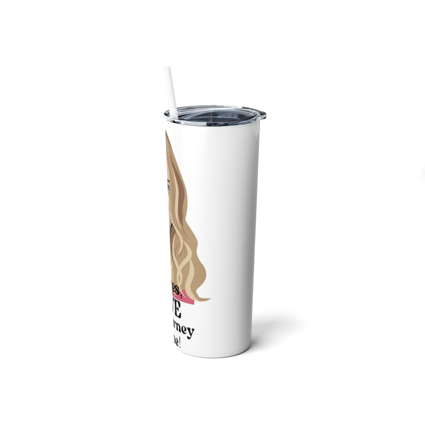 Skinny Steel Tumbler with Straw, 20oz