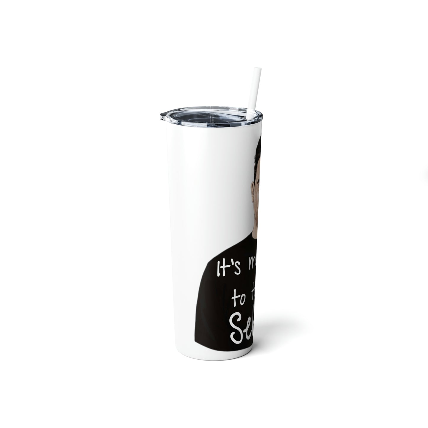Skinny Steel Tumbler with Straw, 20oz