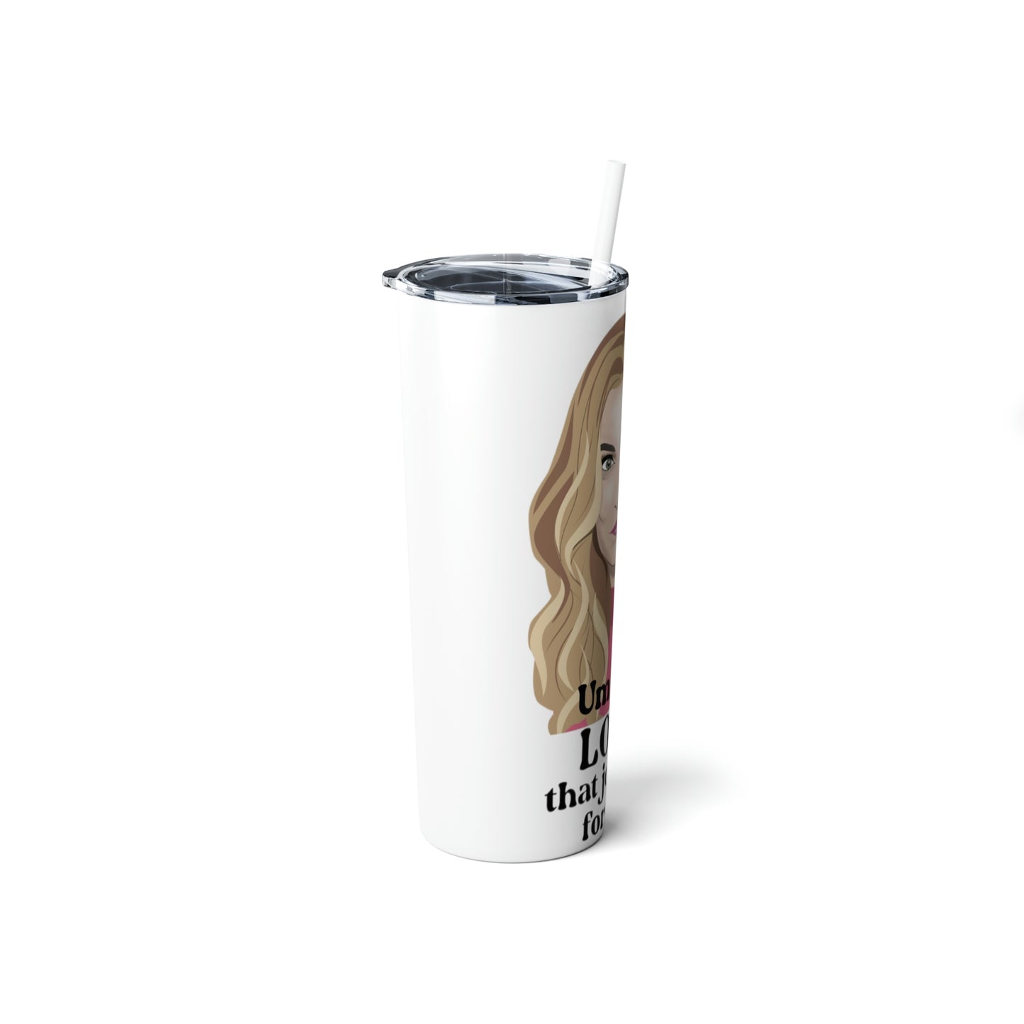 Skinny Steel Tumbler with Straw, 20oz