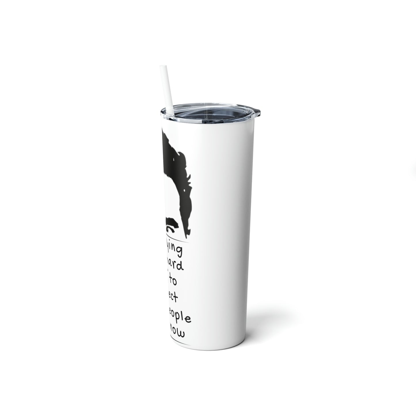 Skinny Steel Tumbler with Straw, 20oz