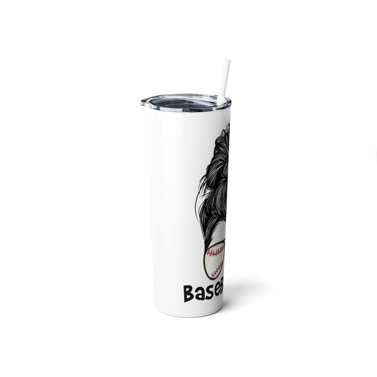 Skinny Steel Tumbler with Straw, 20oz