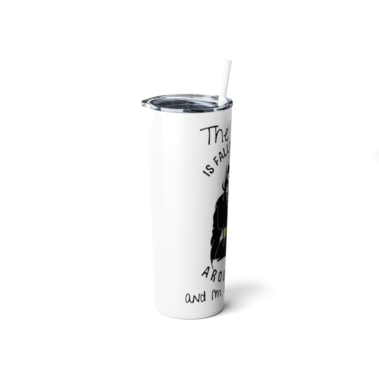 Skinny Steel Tumbler with Straw, 20oz