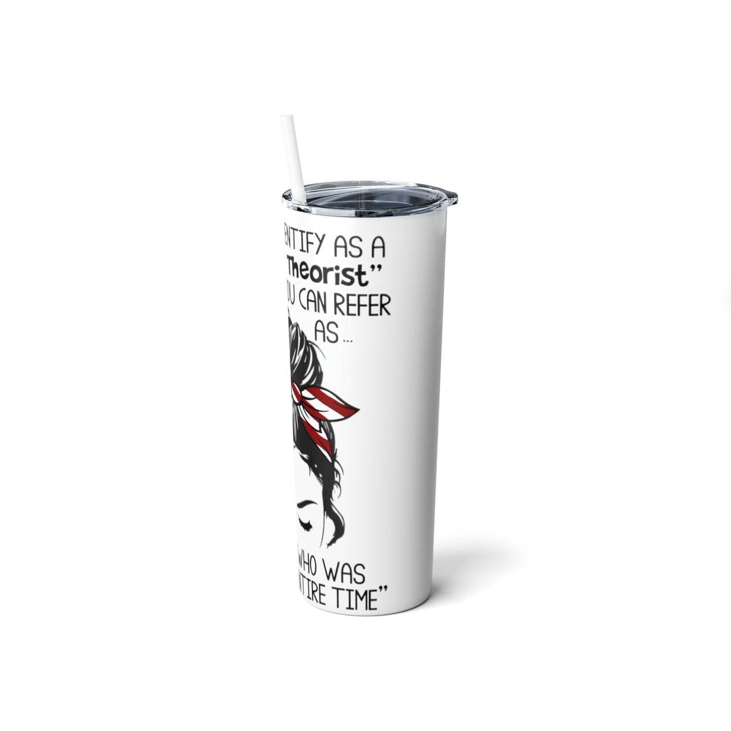 Skinny Steel Tumbler with Straw, 20oz