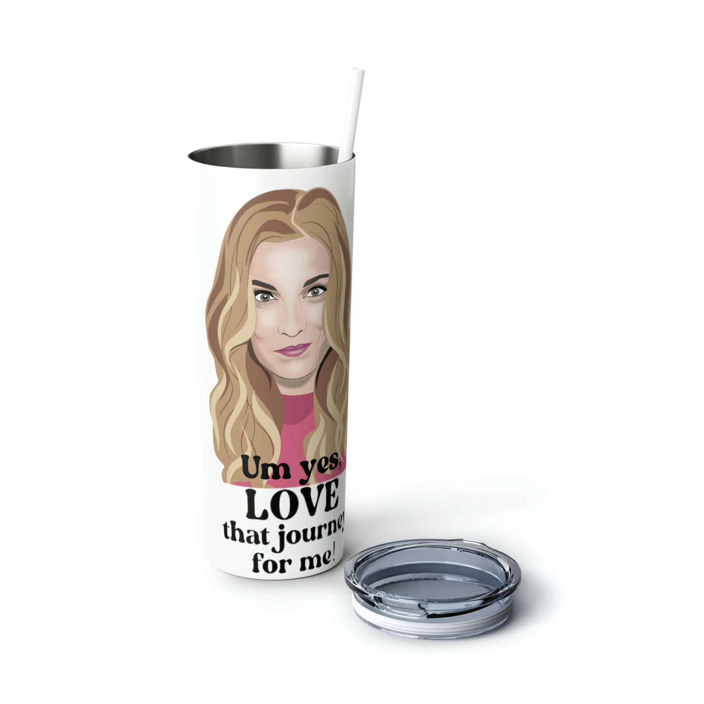 Skinny Steel Tumbler with Straw, 20oz