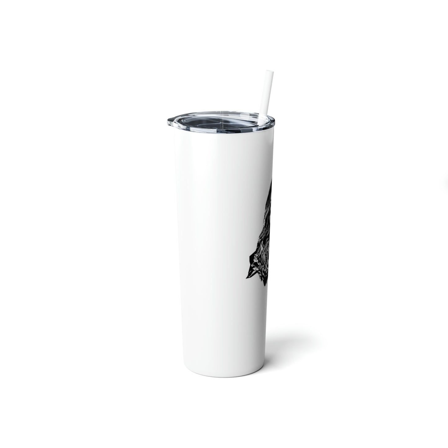 Skinny Steel Tumbler with Straw, 20oz