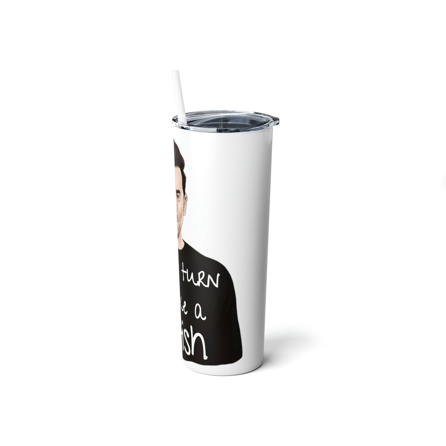 Skinny Steel Tumbler with Straw, 20oz