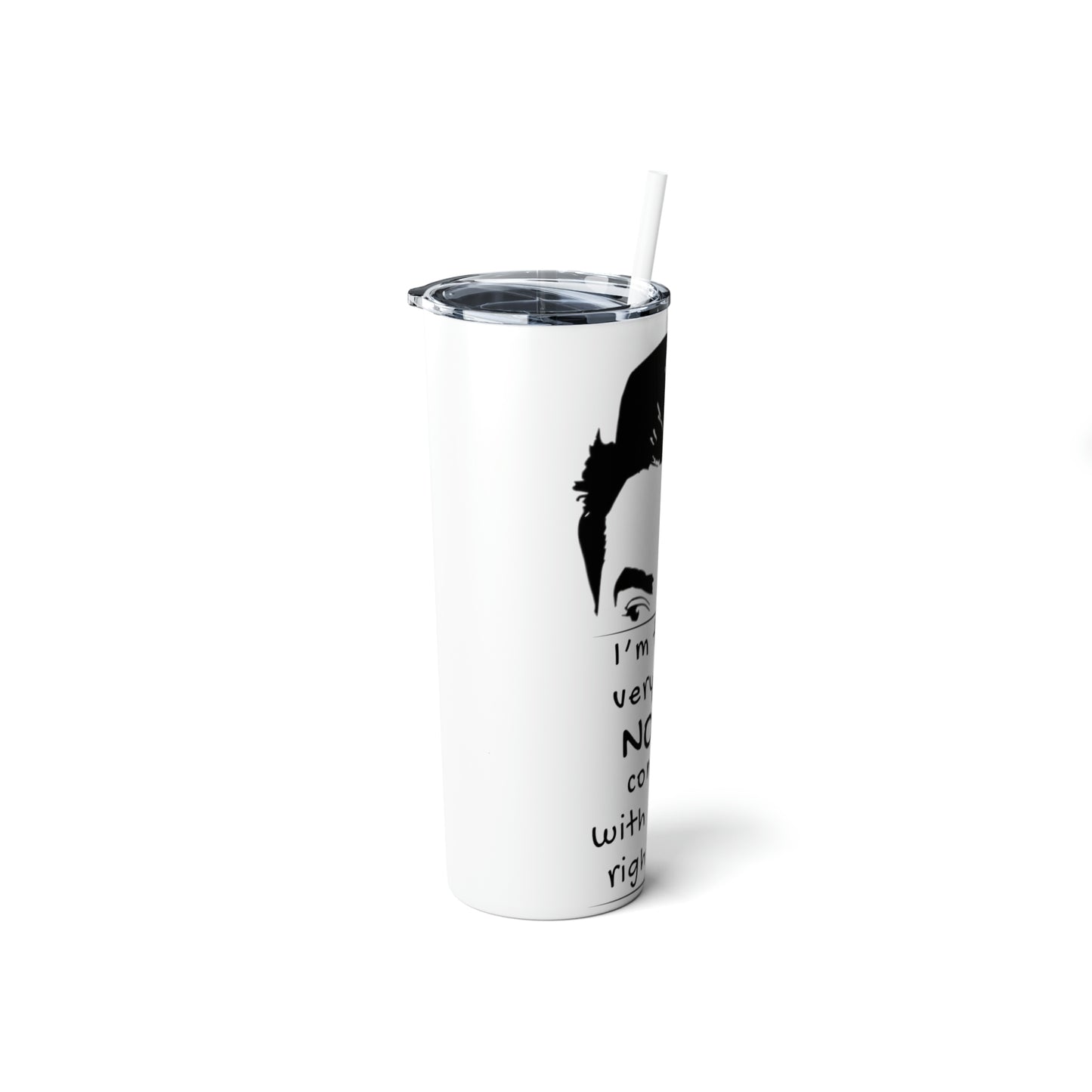 Skinny Steel Tumbler with Straw, 20oz