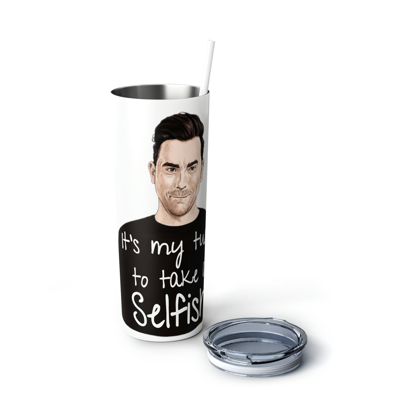 Skinny Steel Tumbler with Straw, 20oz