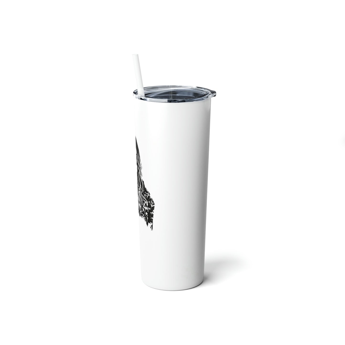 Skinny Steel Tumbler with Straw, 20oz